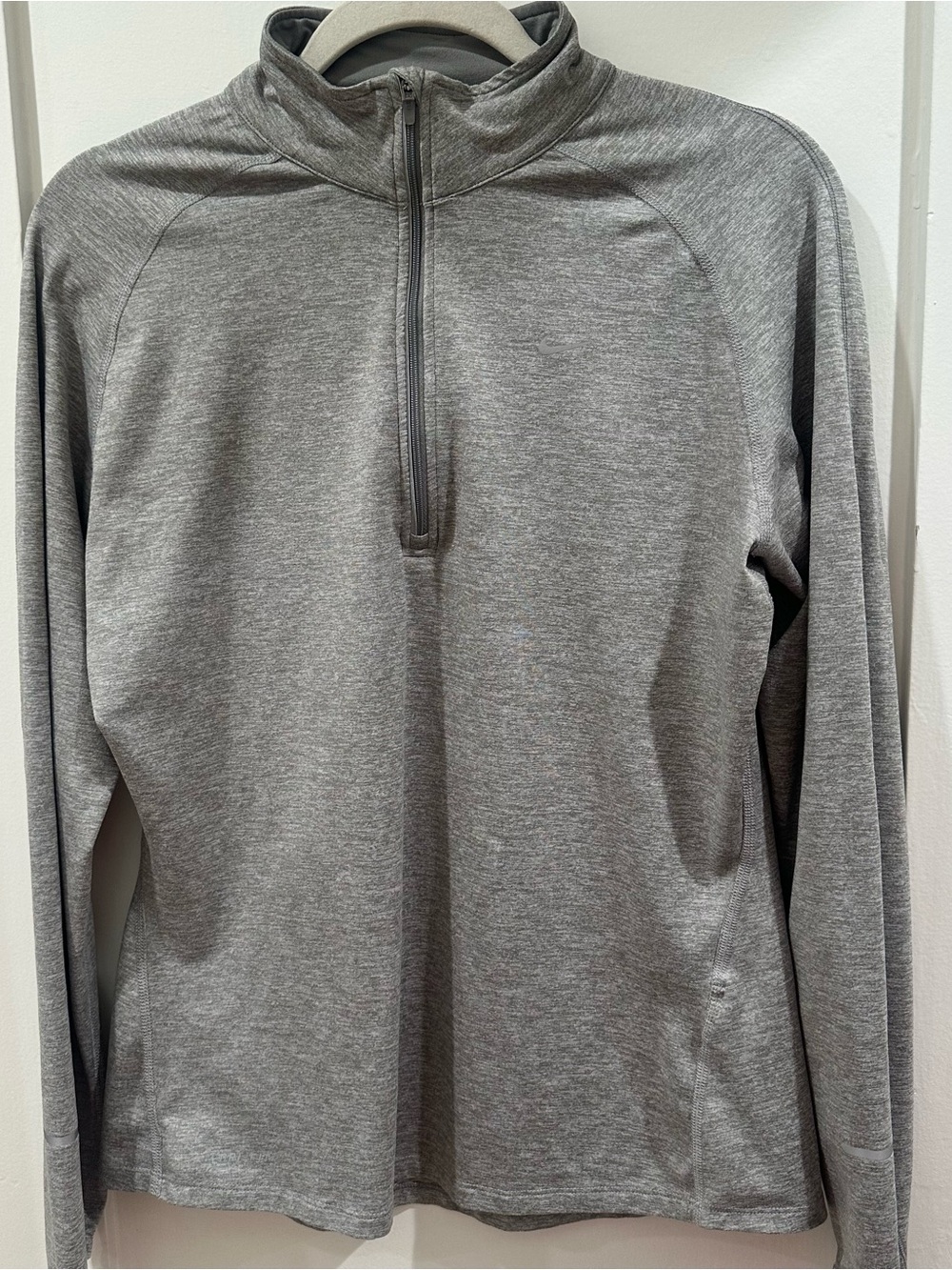 Nike Dri Fit Women's Gray Quarter-Zip Performance Pullover